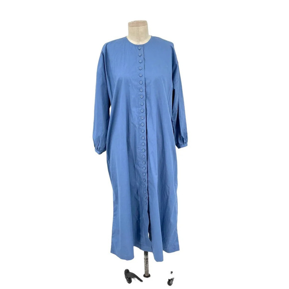 Marvin Ruby Frankie Midi‎ Button Front Dress in Lake Blue Size XS - Picture 2 of 9